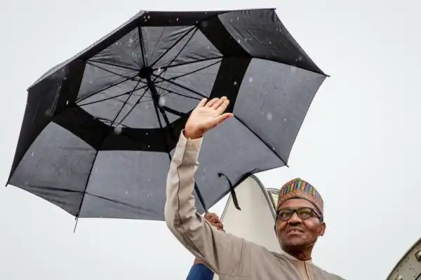 See The Moment President Buhari & Wife Left Abuja For New York (Photos)